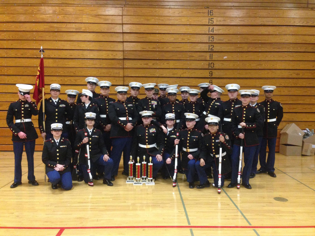 Portage High School MCJROTC Drill Team Participates in 2015 Tomcat Drill Meet