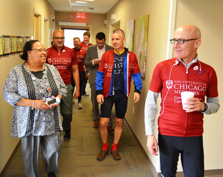 Physician Charity Bicycle Tour Makes Stop at Woodland Cancer Care Center