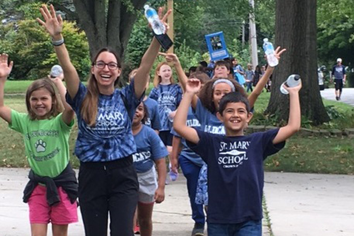 St. Mary’s Students Show Love and Support for Teachers with Walk-a-Thon