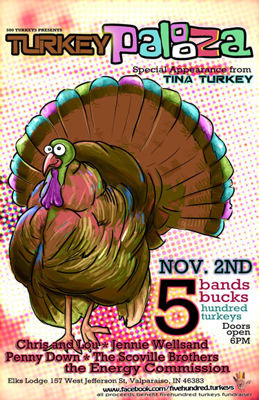 Turkeypalooza 5 Band for 5 Bucks Fundraiser