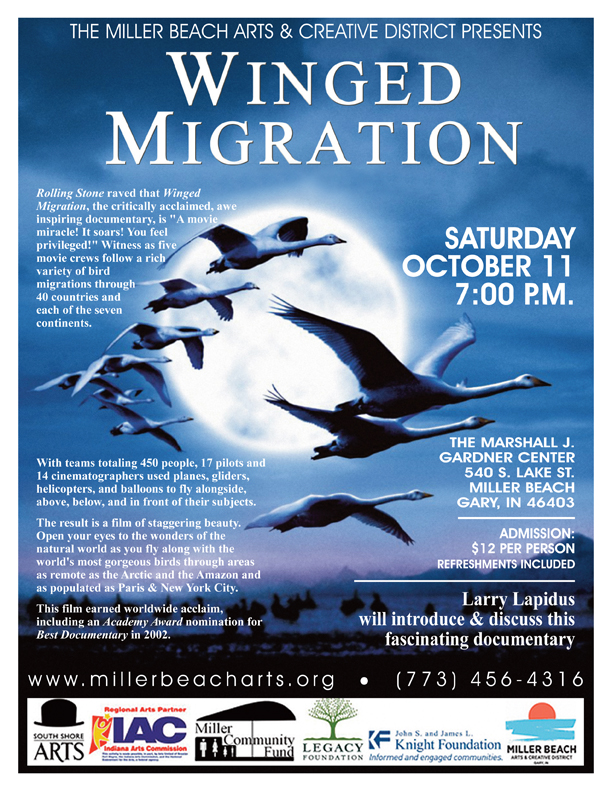 Winged Migration – Film and Discussion about Birds Documented via Plane, Helicopter, Balloons and Gliders